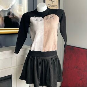 Cute Cats Black Sweater S